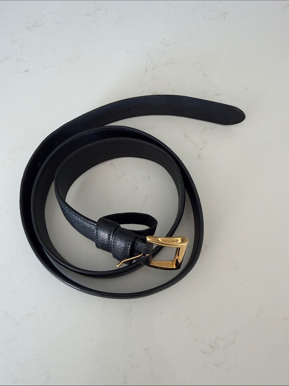 Prada saffiano leather belt